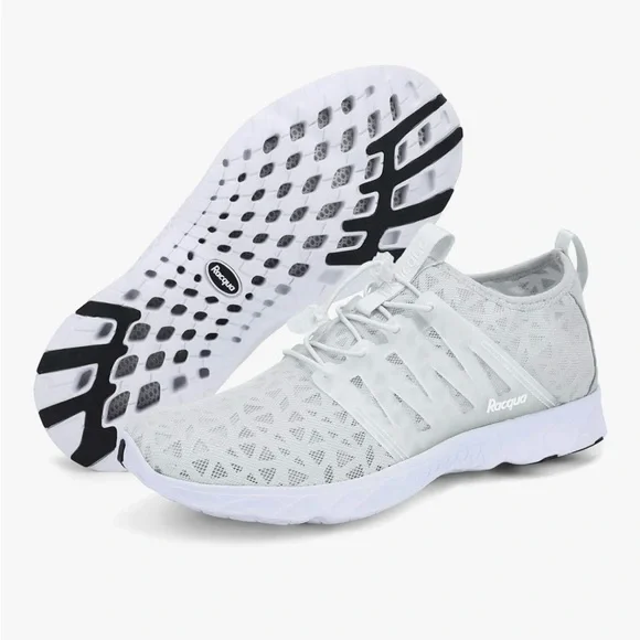 Women’s Brand New Racqua White Breathable Mesh Water Shoes - Picture 2 of 8